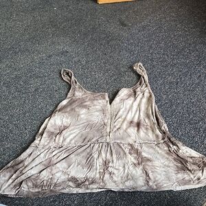Gray Tie-Dye Women's Top